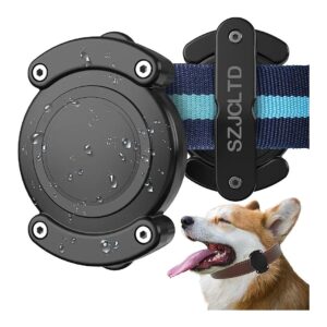 Secure and Easy Installation Dog Airtag Holder with Anti-Lost Screws and Waterproof Seal