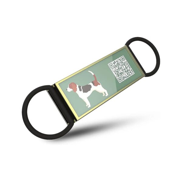 Secure and Private Online Pet Profile with Engraved Beagle Dog ID Tag