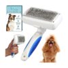 Self Cleaning Dog and Cat Brush for Short Hair Tangles and Shedding