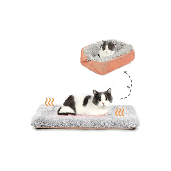 Self-Warming Pet Bed for Small Dogs and Cats with Machine Washable and Durable Design