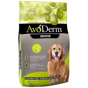 Senior Chicken Meal & Brown Rice Dog Food with Avocado Oil and Probiotics