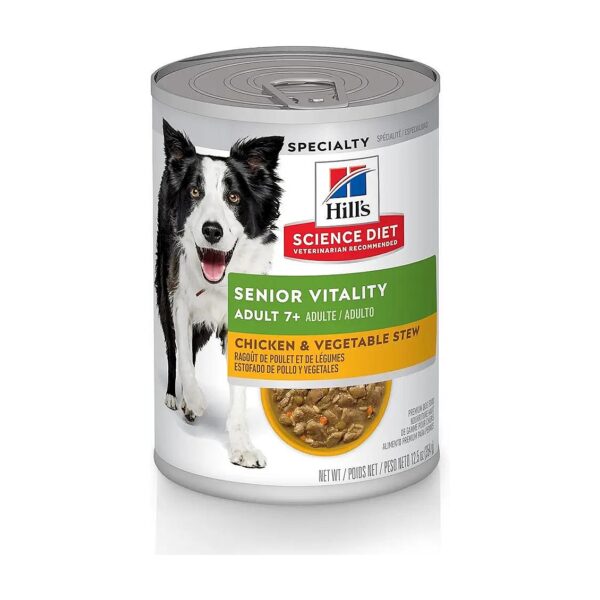 Senior Dog Food with Chicken and Vegetables for Healthy Coat