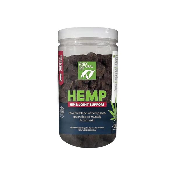 Senior Dog Hemp Hip and Joint Supplement with Essential Fatty Acids and Turmeric