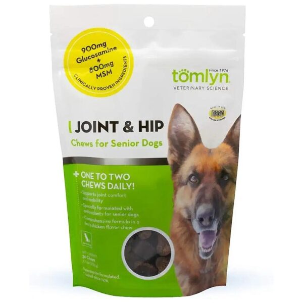 Senior Dog Joint and Hip Care - Glucosamine MSM Chondroitin Omega-3s Vitamins Chews