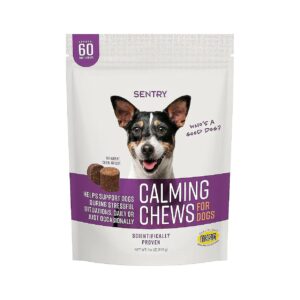 Sentry Calming Chews for Stress Relief and Anxiety Management in Dogs