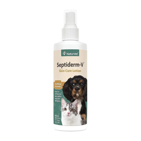 Septiderm-V Skin Care Lotion for Pets with Skin Allergies and Itching, 8 Oz