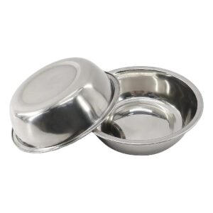 Set of 2 Stainless Steel Pet Bowls for Dry and Wet Food Pet Feeding Station