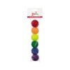 Set of 6 Mini Rainbow Tennis Balls for Small Breed Dogs and Puppies