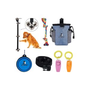 Seven Piece Dog Training Kit for Teaching Commands and Housetraining