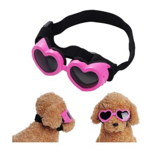 Shaped Dog Sunglasses with UV Protection Windproof and Anti-Fog Features for Small Dogs