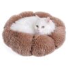 Shaped Donut Cat Bed with Easy-Clean Design and Machine Washable construction