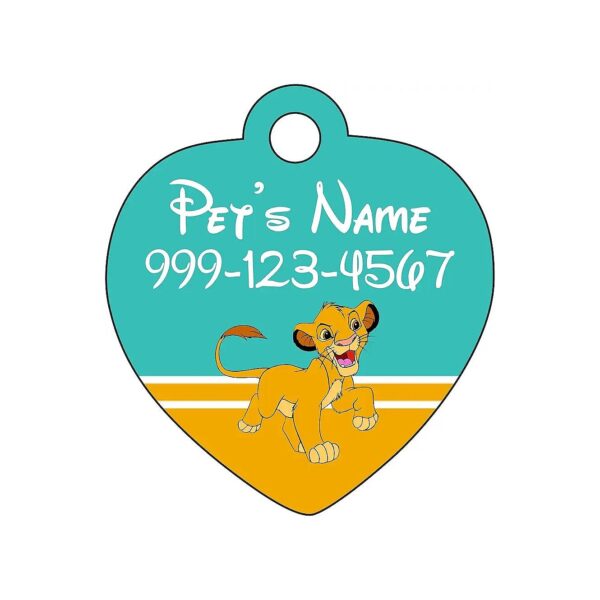 Shaped Metal Pet Tag with Custom Font, Name, and Phone Number for Dogs and Cats