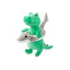 Shark Week REX Plush Dog Toy for All Breed Sizes with Crinkle and Squeaker