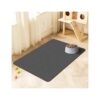 Sharkwood Dark Gray Absorbent Waterproof Dog Water Mat Bowl Placemat for Food and Water