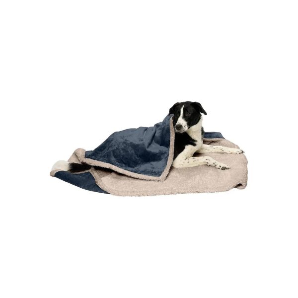 Sherpa Waterproof Thermal Throw Blanket for Dogs & Indoor Cats Cozy Denim for Warmth