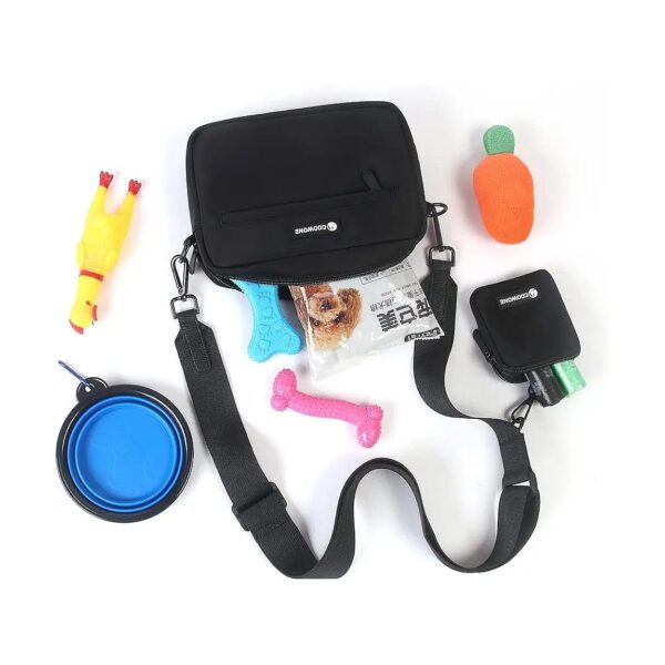 Shoulder Pet Training Bag with Mini Treat Pouch and Poop Bag Dispenser for Dog Walking