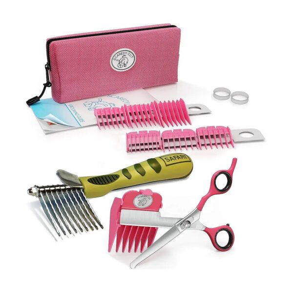 Silent Pet Grooming Kit with Wire-Free Clippers and Dematting Comb