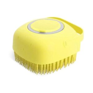 Silicone Bristle Pet Brush for Dogs Cats Massage Shampoo Brush 2 in 1 Easy Cleaning