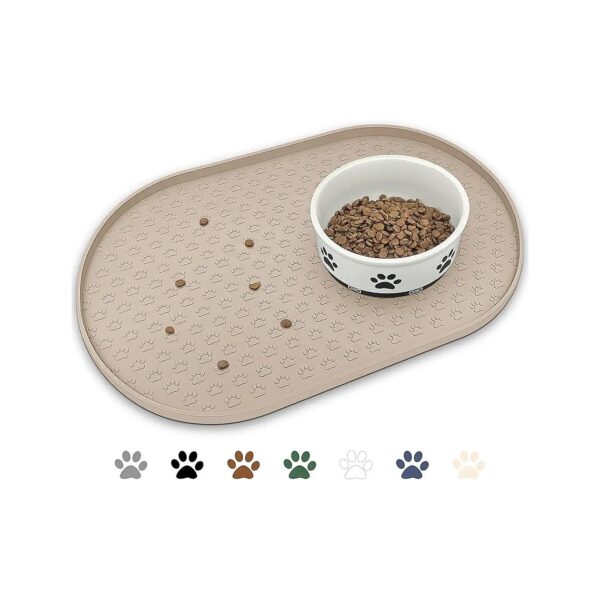 Silicone Dog Food Mat for Spill-Proof Meals, High-Lip Design for Mess-Free Eating