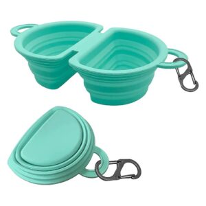 Silicone Food and Water Pet Bowls for Cats and Dogs with Durable Carabiners