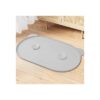 Silicone Grey Pet Food and Water Bowl Mat with Suction Cup