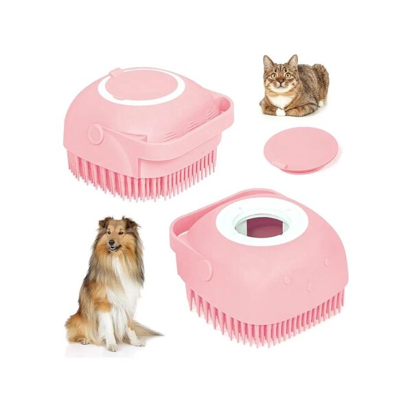 Silicone Massage Brush for Dogs and Cats - Gentle Bubble Body Brush for Skin Relief