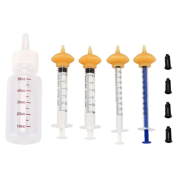 Silicone Nipples and Syringes Feeding Bottle for Small Dog and Cat Animals Care