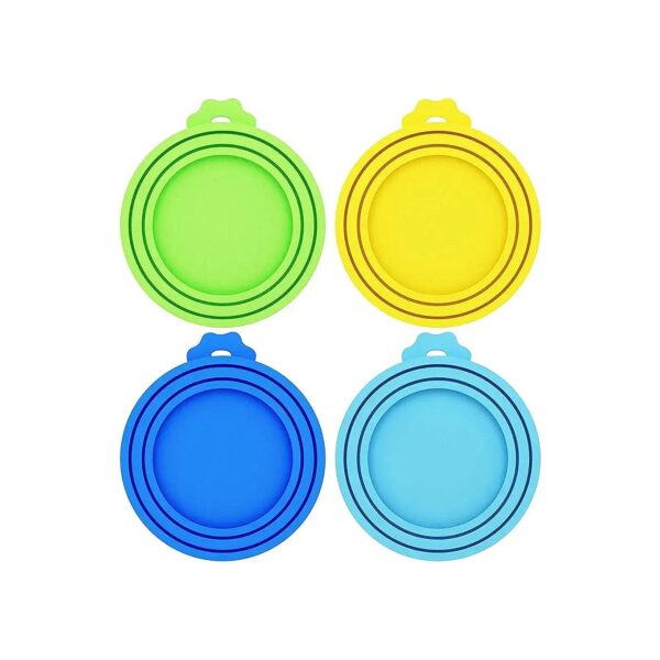 Silicone Pet Food Can Covers 4 Pack, Simple and Durable Design for Dog Cat Food Storage