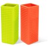 Silicone Pet Hair Remover for Furniture and Car Seats Orange Yellow 2 Pcs