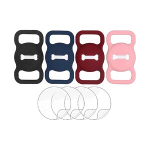 Silicone Protective Case Cover for Air Tags with Dog Collar and GPS Tracker