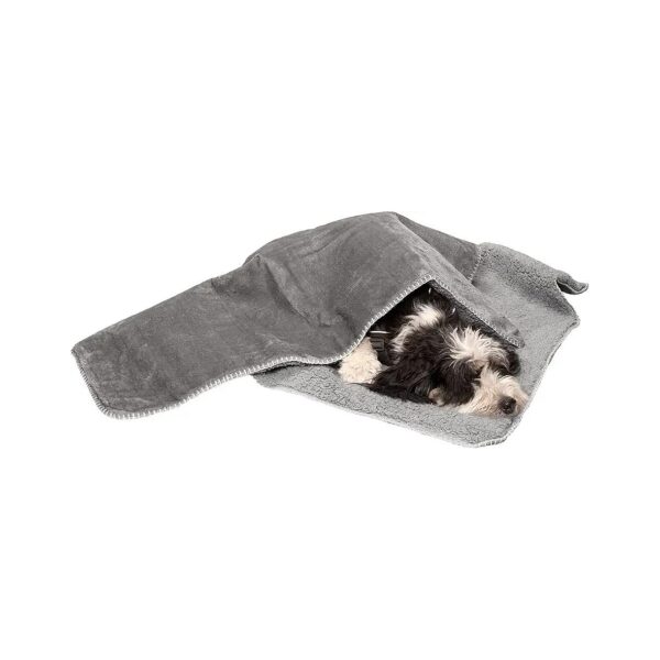 Silver Gray Large Waterproof Self-Warming Throw Blanket for Dogs and Indoor Cats