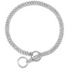 Silver Metal Cuban Collar Necklace for Dogs and Cats with Adjustable Length