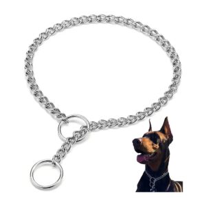 Silver Metal Dog Collar with Good Hardness and Durable Training Collar