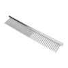 Silver Metal Pet Comb with Rounded Ends for Gentle Grooming of Dogs and Cats