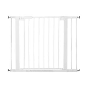 Silver Metal Pressure Fit Stairway Safety Gate for Toddlers Up to 24 Months