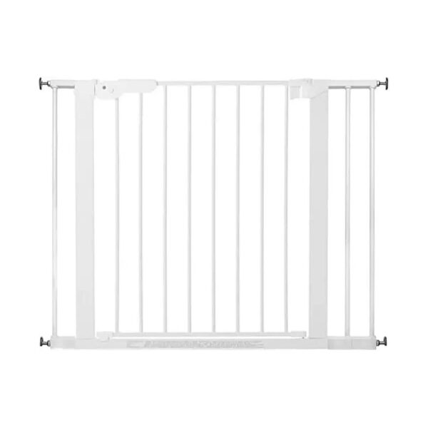 Silver Metal Pressure Fit Stairway Safety Gate for Toddlers Up to 24 Months