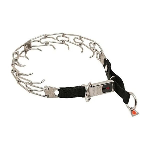 Silver Stainless Steel Prong Collar for Labrador with Adjustable Size for Comfort