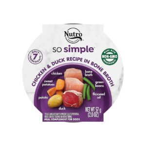 Simple, Natural Ingredients in Each Tub of Chicken and Duck Wet Dog Food