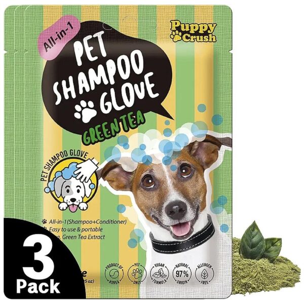 Simple Pet Shampoo Glove 3-Pack for Easy and Effective Cleaning