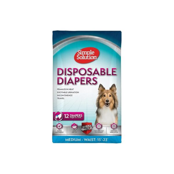 Simple Solution Disposable Diapers for Female Dogs in Comfortable Fit