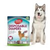 Simple Solution Disposable Diapers for Female Dogs with Hybrid Fit and Super Absorbency