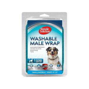 Simple Solution Teal Medium Male Dog Wrap Machine Washable