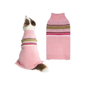 Simple Turtleneck Dog Sweaters for Small to Large Dogs in Winter with Leash Hole