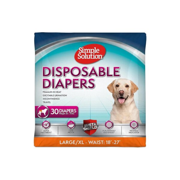 Simple and Effective Disposable Diapers for Female Dogs with Wetness Indicator