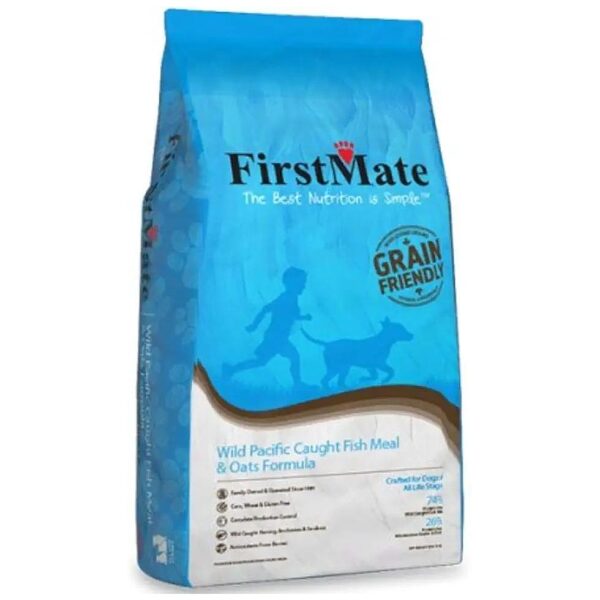 Single Meat Protein Wild Caught Fish and Oats Formula for Dogs of All Ages 25 Lbs