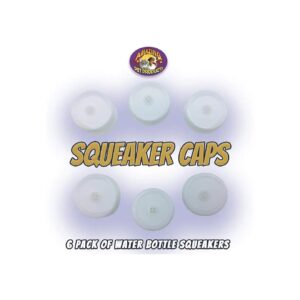 Six-Pack of Squeaker Caps for Plastic Bottle Shaggies Novelty Dog Toys