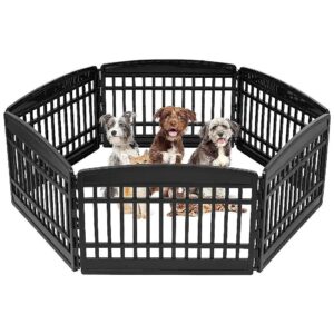 Six-Panel Pet Playpen for Small Dogs and Puppies with Secure and Easy Setup