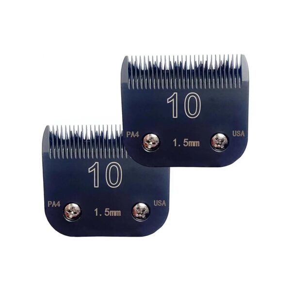 Size 10 Dog Clipper Blades with Ceramic and Stainless Steel for Smooth Cuts