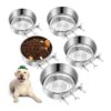 Size Stainless Steel Crate Water Bowls for Dogs, Cats, and Other Small Breeds