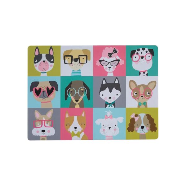 Sized Cartoon Dog Placemat Waterproof Tableware Protector for Pet Owners